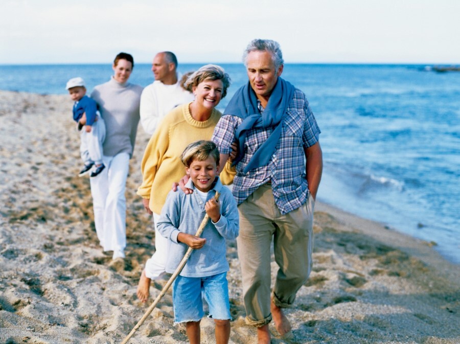 family on beach family on beach
